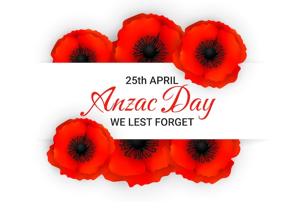 Realistic anzac day illustration