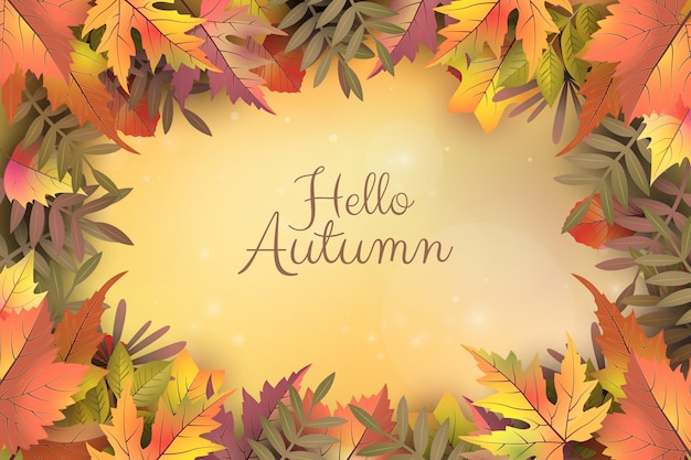 Realistic autumn background