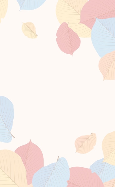 Realistic autumn leaves on a light background Vector