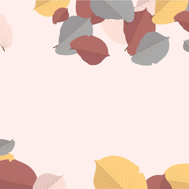 Realistic autumn leaves on a light background Vector