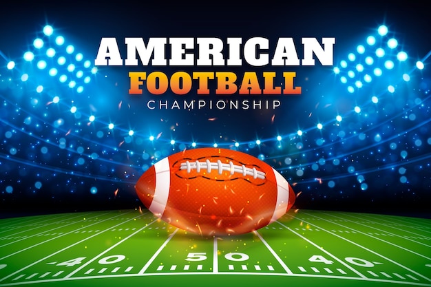 Vector realistic background for american football championship