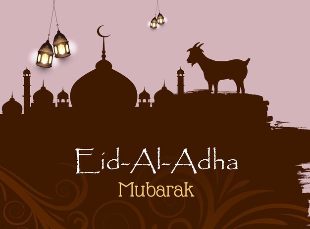 Vector realistic background for islamic eid aladha celebration