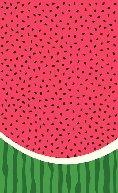 Realistic background of ripe red pink watermelon Vector illustration