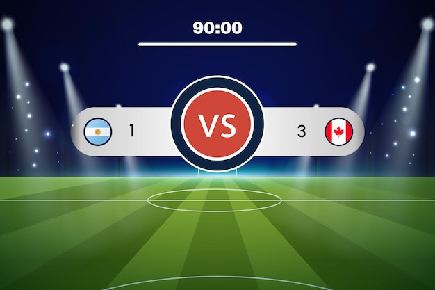 Vector realistic background with scoreboard