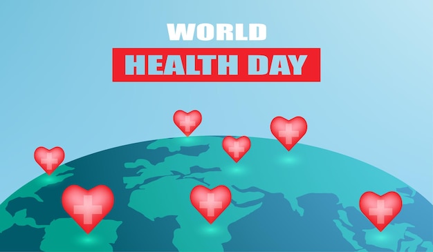 Realistic background world health day vector