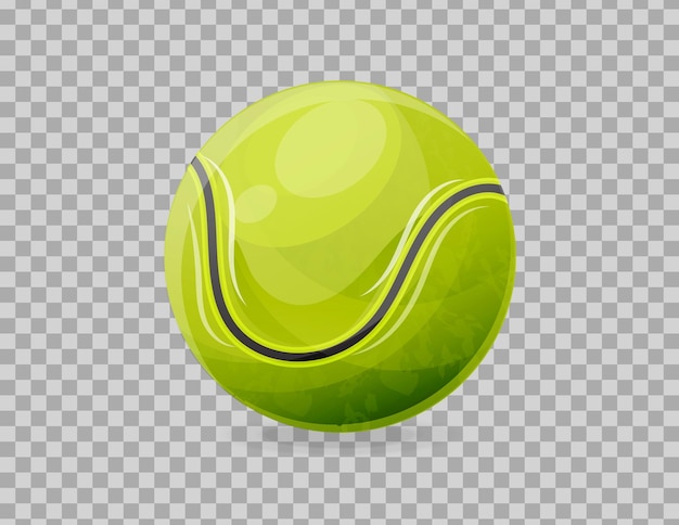 Realistic ball for big tennis closeup Sports equipment competitions hobbies