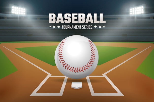 Vector realistic baseball background