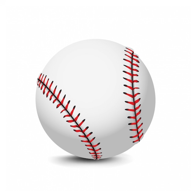 Realistic Baseball Ball Icon Illustration