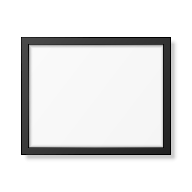 Realistic black frame A4