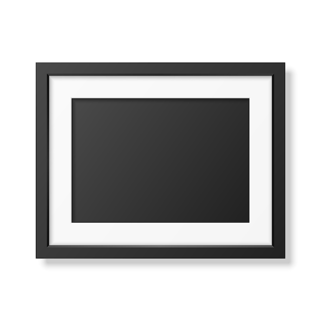 Realistic black frame A4