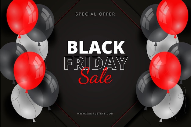 Realistic black friday background