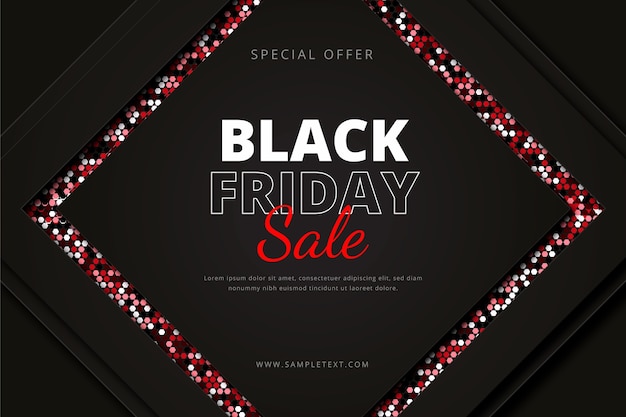 Realistic black friday background