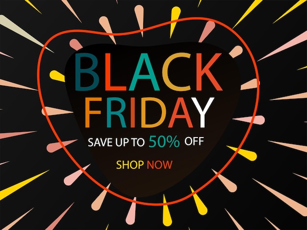 Realistic black friday sale background template