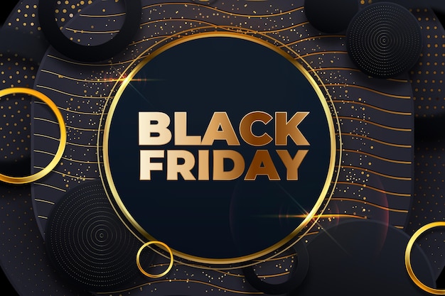 Realistic black friday sale background