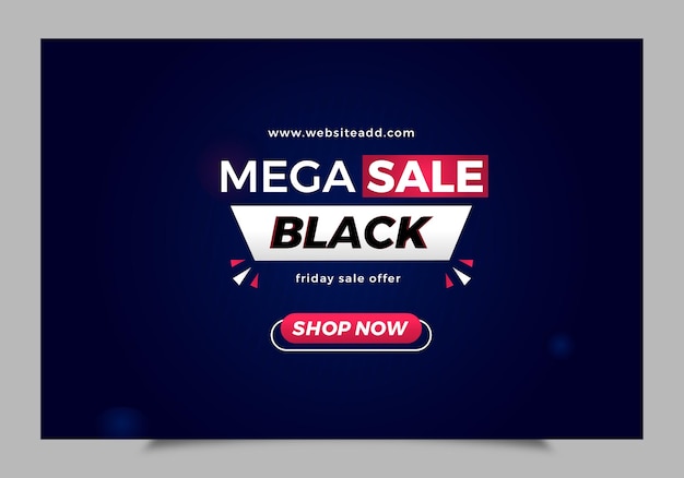 realistic black friday sale banner template