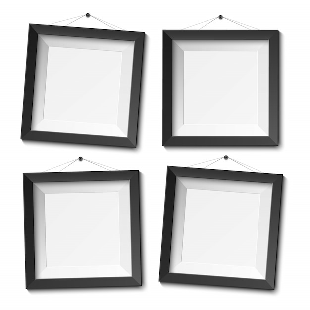 Realistic blank photo frame