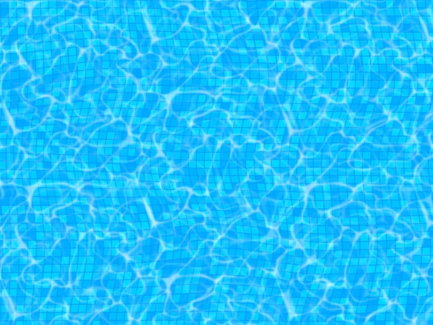 Vector realistic blue swimming pool