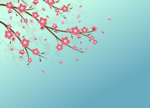 Realistic blurred spring background