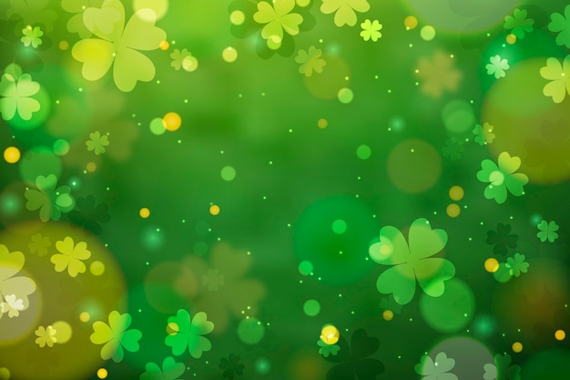 Realistic blurred st. patrick day