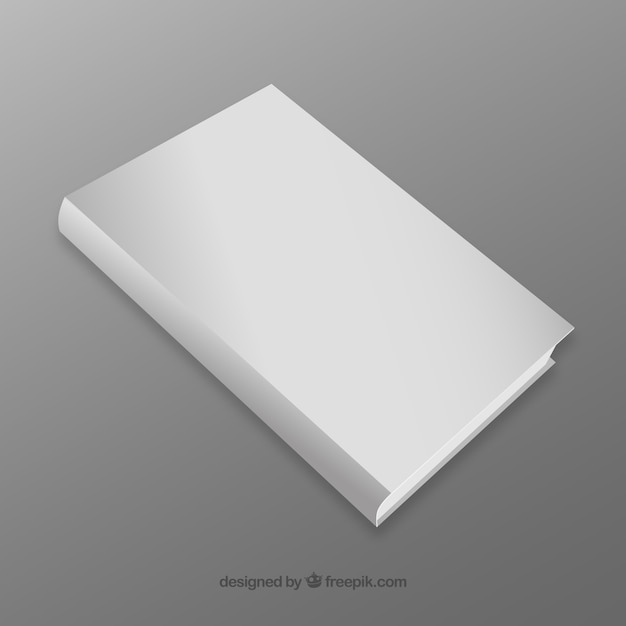 Realistic book with blank cover