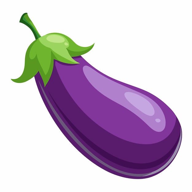 realistic brinjal on white background