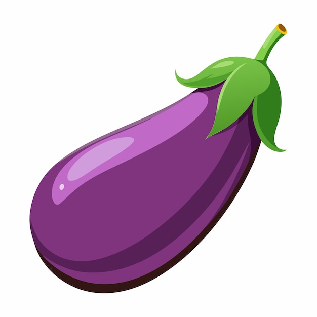 realistic brinjal on white background