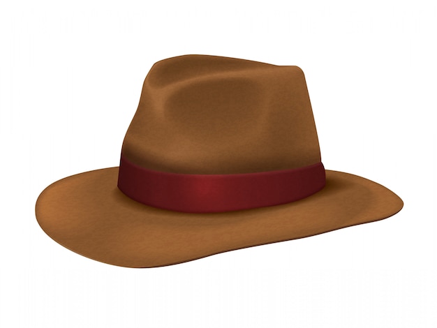 Realistic Brown Cowboy Hat