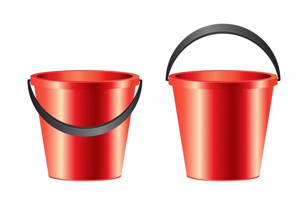 Realistic bucket illustration isolated on white