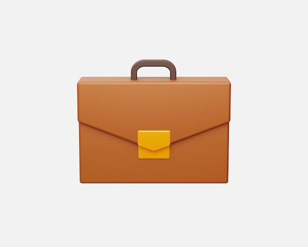 Realistic Business Briefcase vector illustration in 3D style.