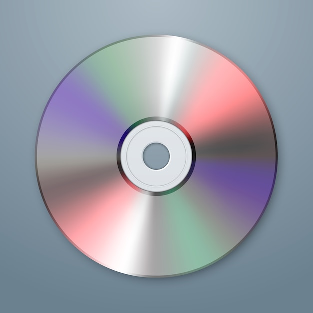 Realistic cd icon. Design template.