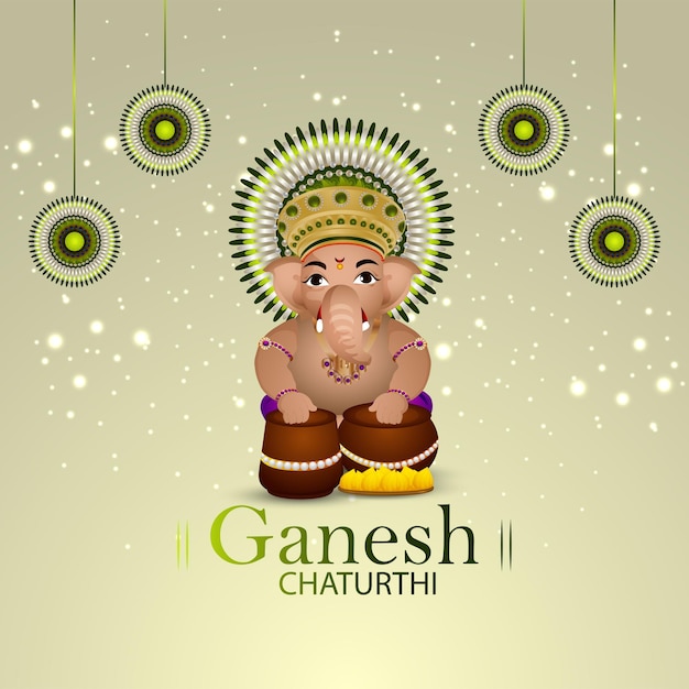 Realistic character of lord ganesha for ganesh chaturthi