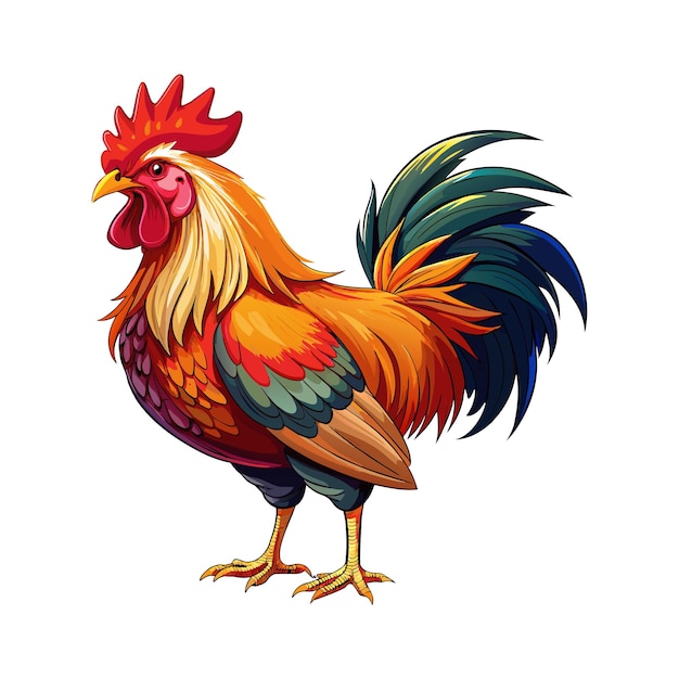 realistic chicken rooster illustration