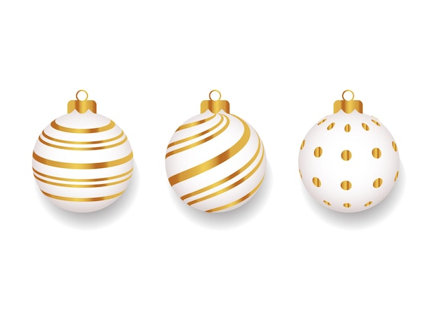 Realistic christmas balls illustration