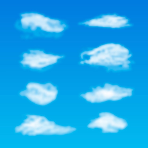 Realistic cloud in the sky collection