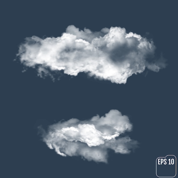 Realistic clouds against the background