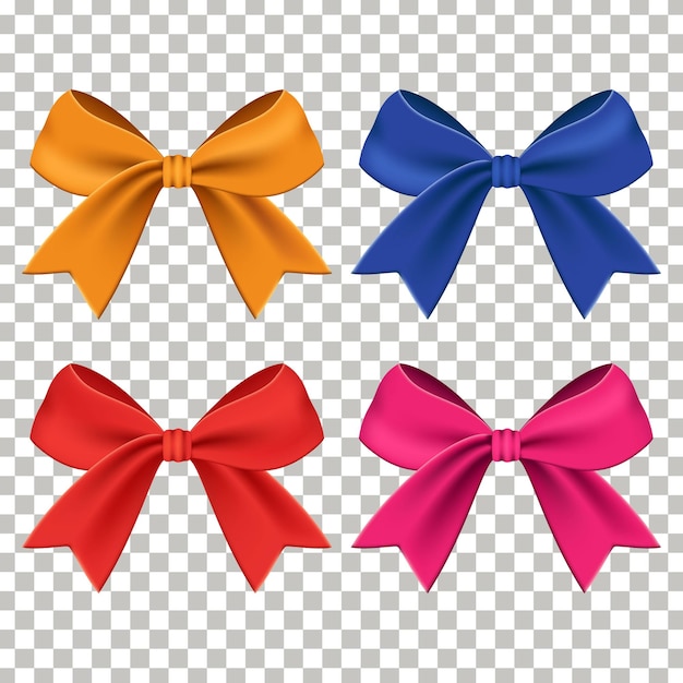 Realistic colorful gift ribbon ornament vector