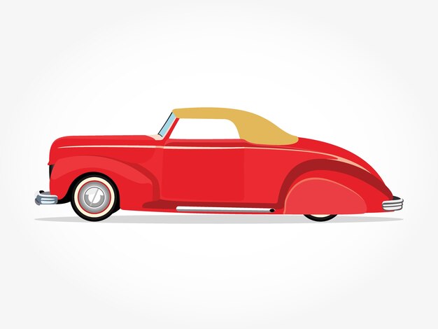 Vector realistic cool red car detail