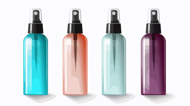 Vector realistic cosmetic container bottle with spray illustration