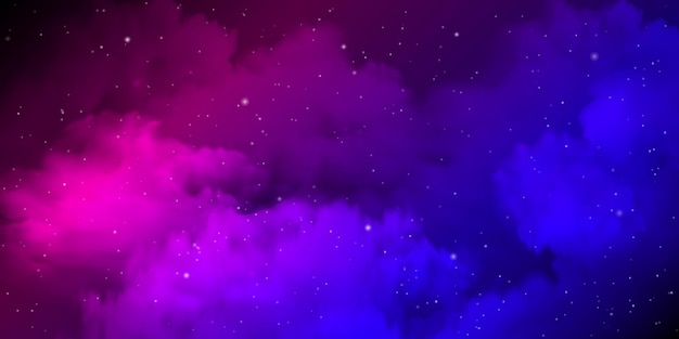 Vector realistic cosmic outer space background