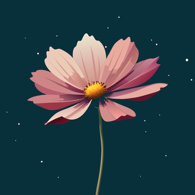 Vector realistic cosmos flower vector illustration vector illustration flat 2