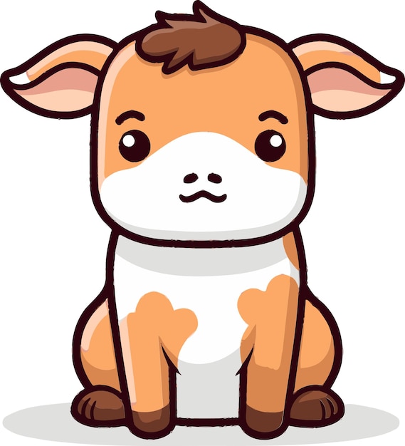 Realistic Cow Portrait in Vector Retro Style Cow Vector Design