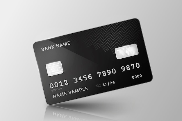 Realistic credit card design