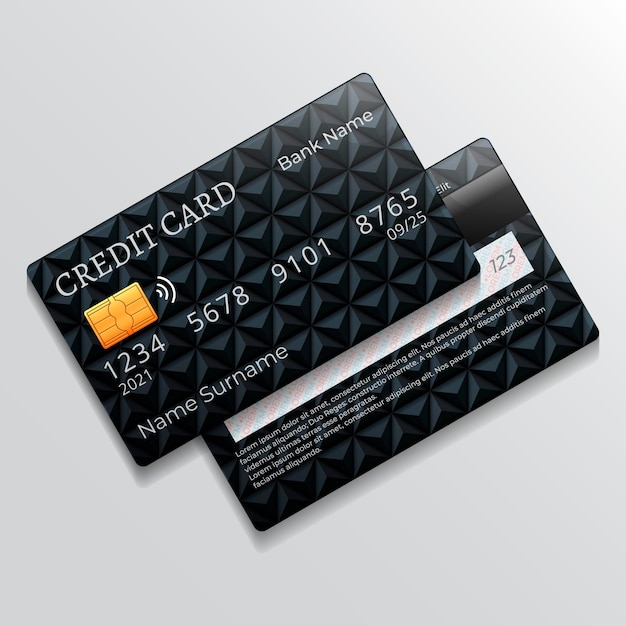 Realistic credit card design