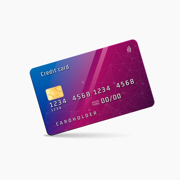 Realistic credit card design