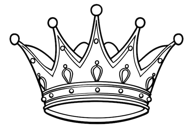 Vector realistic crown for a king or queen isolated on a white background