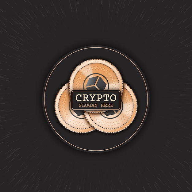 Realistic crypto logo design