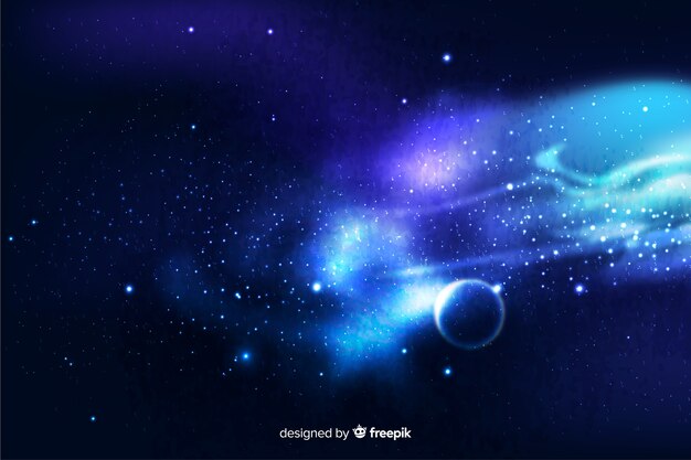 Vector realistic dark abstract galaxy background