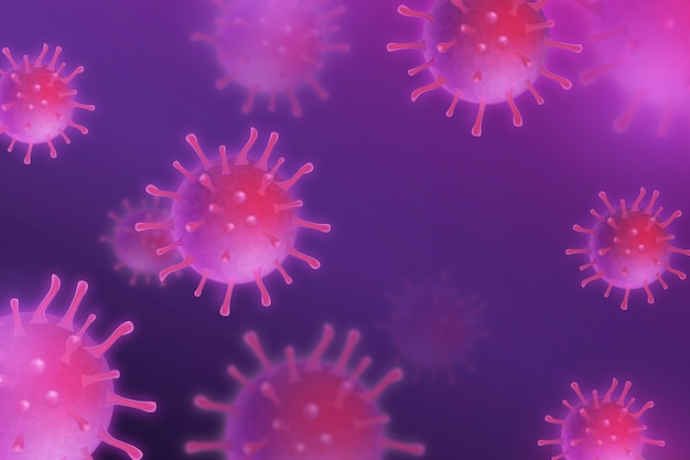 Realistic design coronavirus background