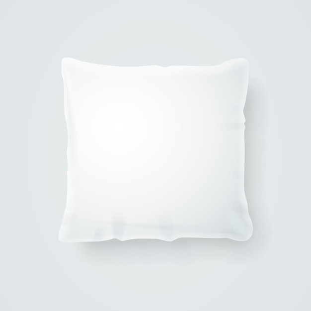 Vector realistic detailed 3d template blank white pillow mock up vector