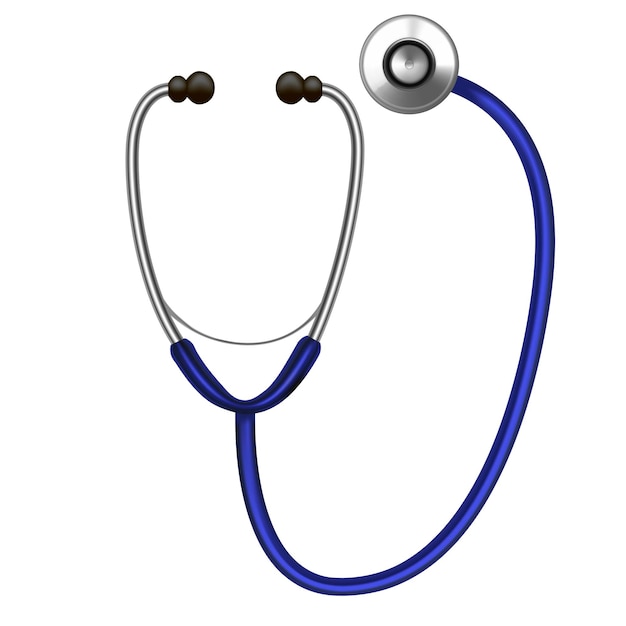 Realistic Detailed Stethoscope Diagnostic Professional Instrument Medicine Tool for Healthcare. Vector illustration